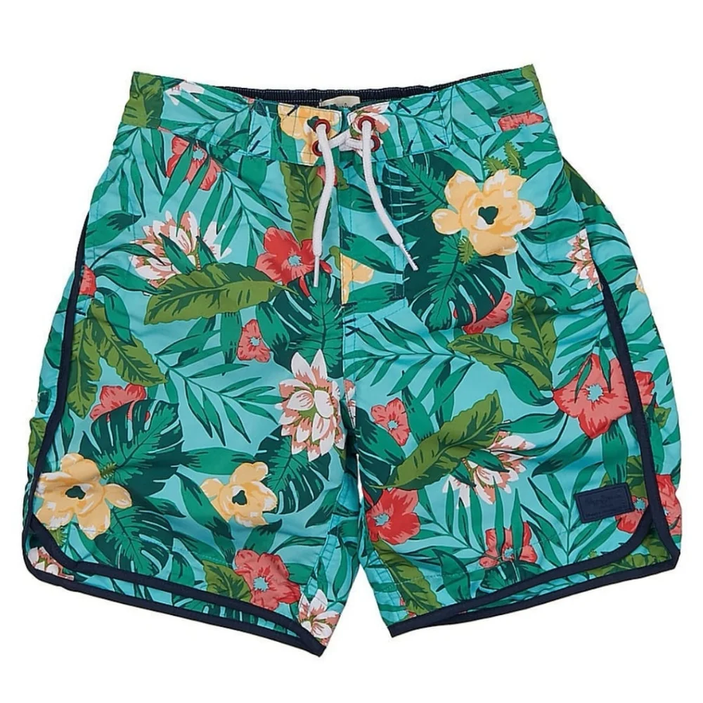 Pepe Jeans London Boys Tropical Floral Swim Trunks Board Shorts Size 16